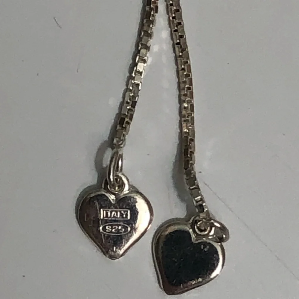 By KA 1772 Sterling Silver Open Hearts  Chain Adjust. Bolo Slide 925 Bracelet - Picture 6 of 9